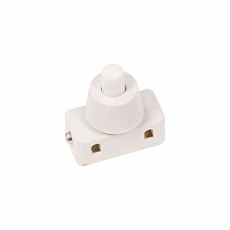 Выключатель-кнопка 250V 2А (2с) ON-OFF  белый  (PBS-17A) (для настольной лампы)  REXANT (в упак. 1шт.)