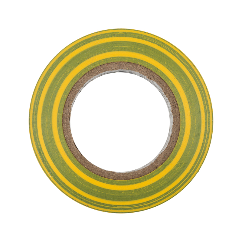 Изолента ПВХ REXANT 19 мм х 25 м, желто-зеленая, упаковка 5 роликов