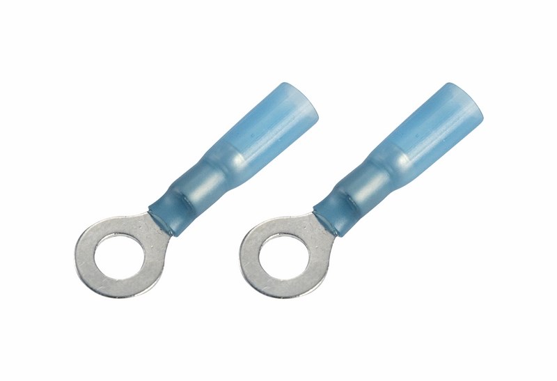 Наконечник кольцевой изолированный термоусаживаемый ø 6.5 мм 1.5-2.5 мм² (НКи-т 2.5-6/НКи-т2-6) синий REXANT