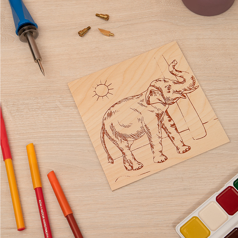 Доска для выжигания REXANT, «Слон», 150х150 мм, 1 шт., пакет – купить ...