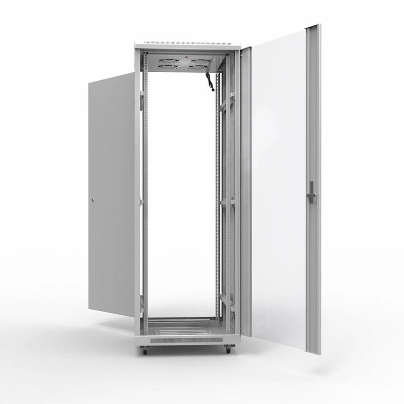 Шкаф напольный 19" серии Standart 42U 800х1000мм, передняя дверь стекло, задняя дверь металл, RAL 7035 (состоит из 2 частей) REXANT