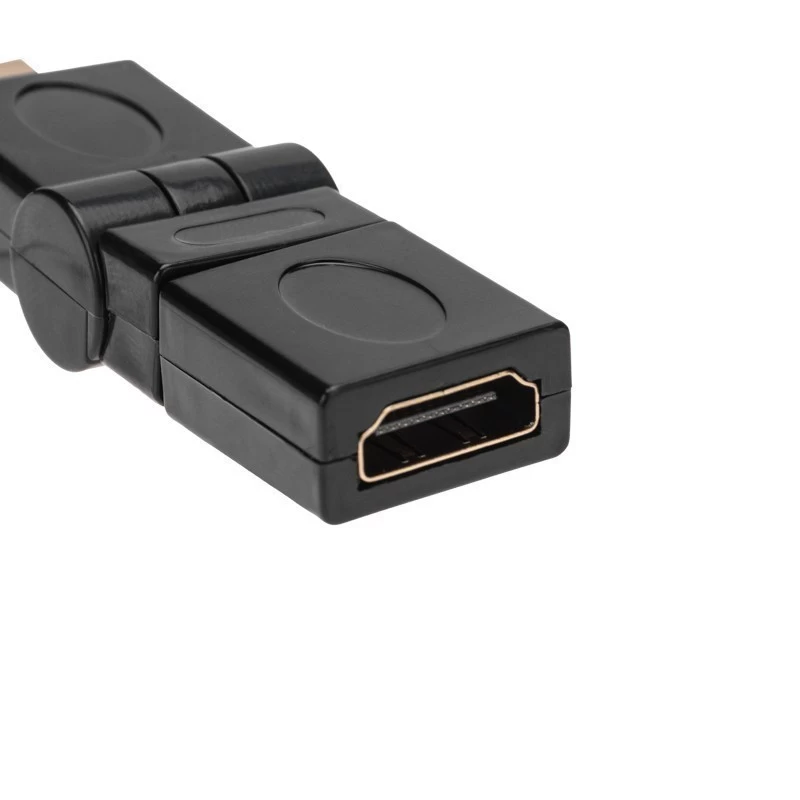 Переходник штекер HDMI - гнездо HDMI, поворотный REXANT