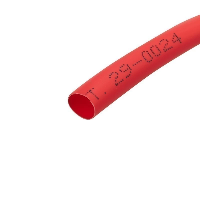 Трубка термоусаживаемая ТУТ нг 5,0/2,5мм, красная, ролик 2,44м REXANT