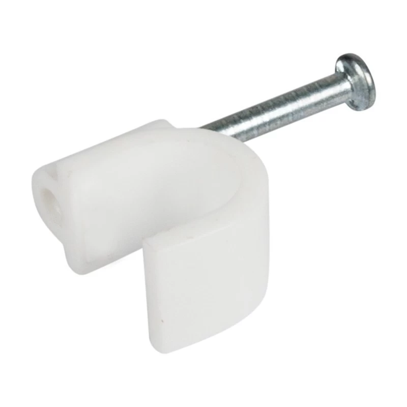 Крепеж кабеля круглый 9мм, белый (20 шт/уп) REXANT