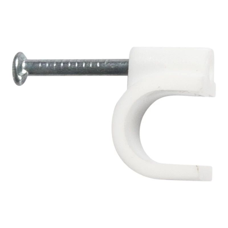 Крепеж кабеля круглый 9мм, белый (20 шт/уп) REXANT