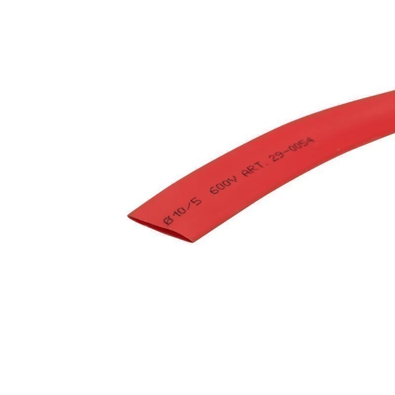 Трубка термоусаживаемая ТУТ нг 10,0/5,0мм, красная, ролик 2,44м REXANT