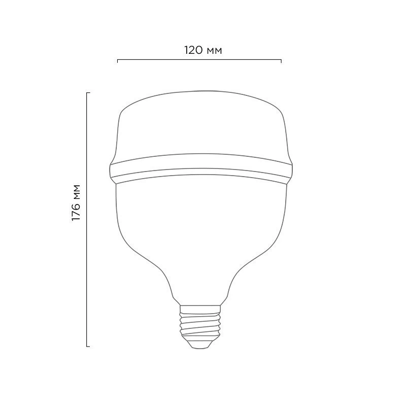 Лампа светодиодная высокомощная COMPACT 50Вт E27 с переходником на E40 4750Лм 6500K холодный свет REXANT