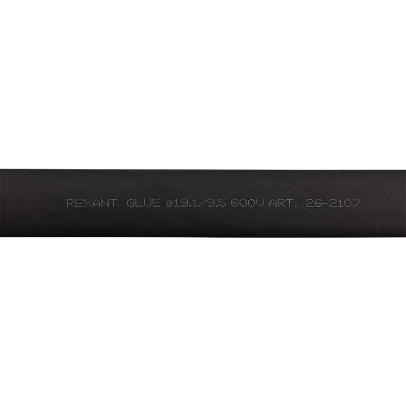 Трубка термоусаживаемая СТТК (2:1) двустенная клеевая 19,1/9,55мм, черная, упаковка 10 шт. по 1м REXANT