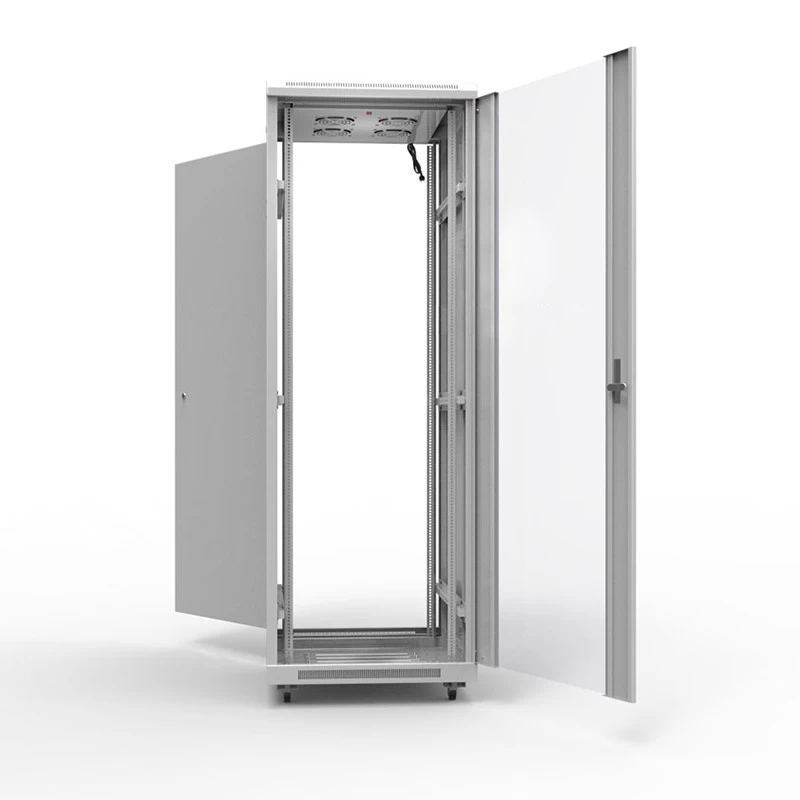 Шкаф напольный 19" серии Standart 22U 600х600мм, передняя дверь стекло, задняя дверь металл, RAL 7035 (состоит из 2 частей) REXANT