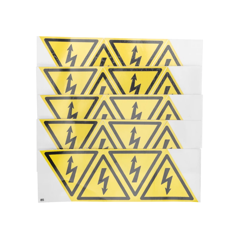 Наклейка знак электробезопасности «Опасность поражения электротоком» 85х85х85мм 20 шт. REXANT