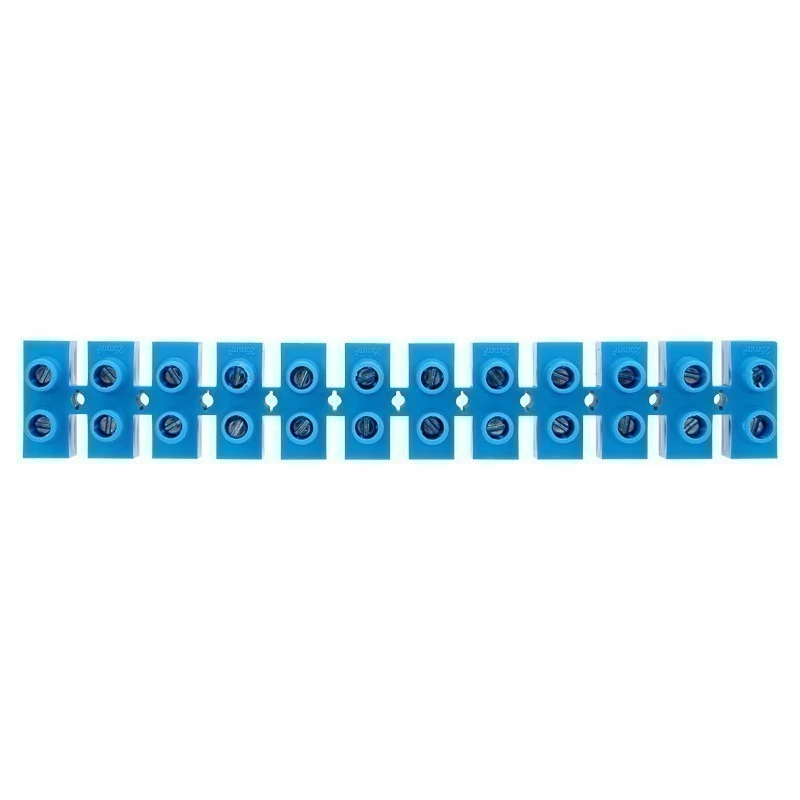 Клеммная винтовая колодка KВ-25 10-25, ток 60 A, полипропилен синий REXANT (10 шт./уп.)