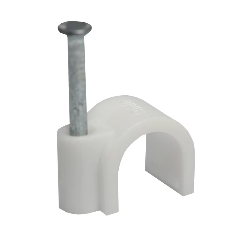 Крепеж кабеля круглый 9мм, белый (20 шт/уп) REXANT