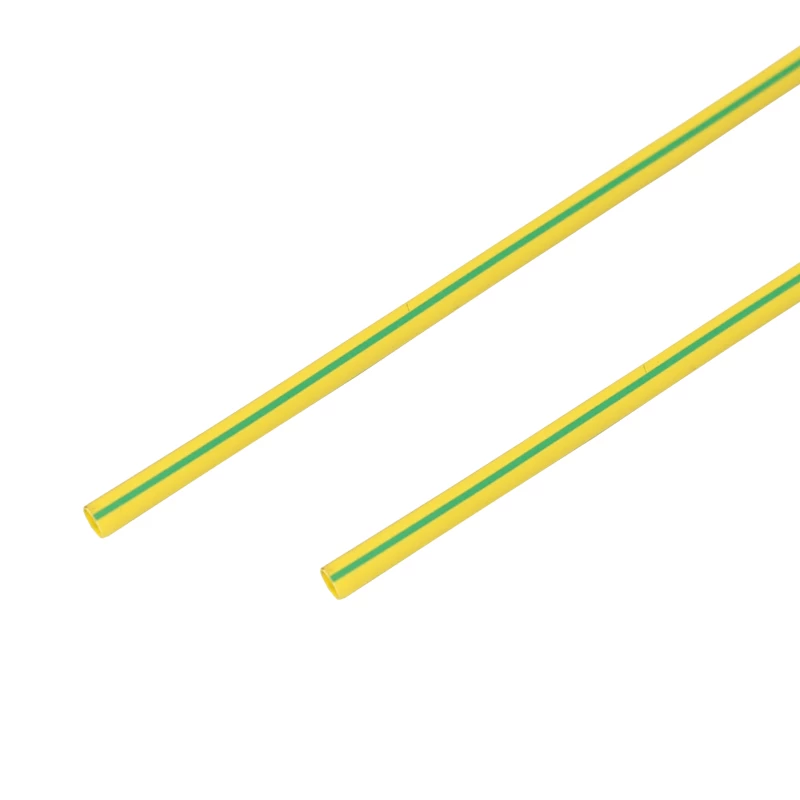 Трубка термоусаживаемая ТУТ нг 3,0/1,5мм, желто-зеленая, упаковка 50 шт. по 1м REXANT