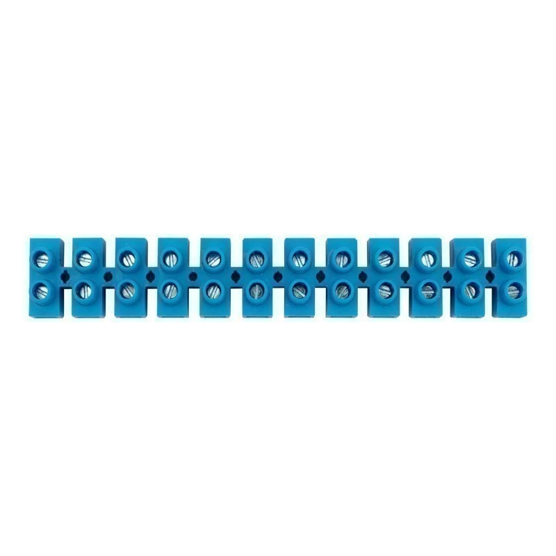 Клеммная винтовая колодка KВ-10 4-10, ток 10 A, полипропилен синий REXANT (10 шт./уп.)