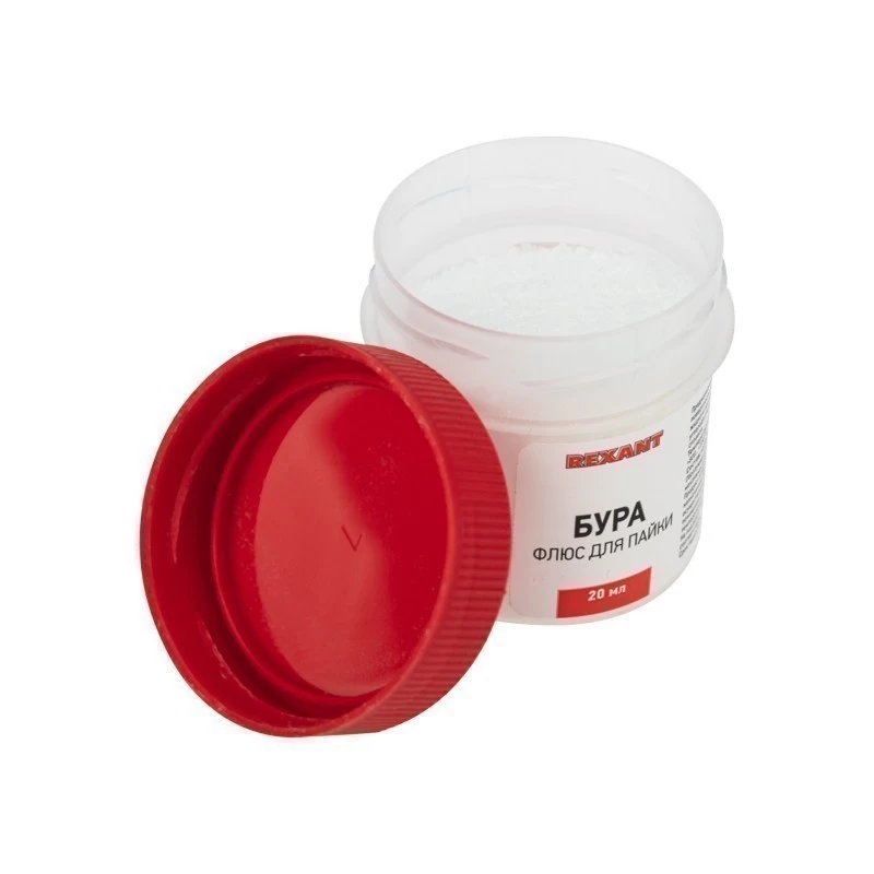 Флюс для пайки, БУРА, 20г, банка REXANT
