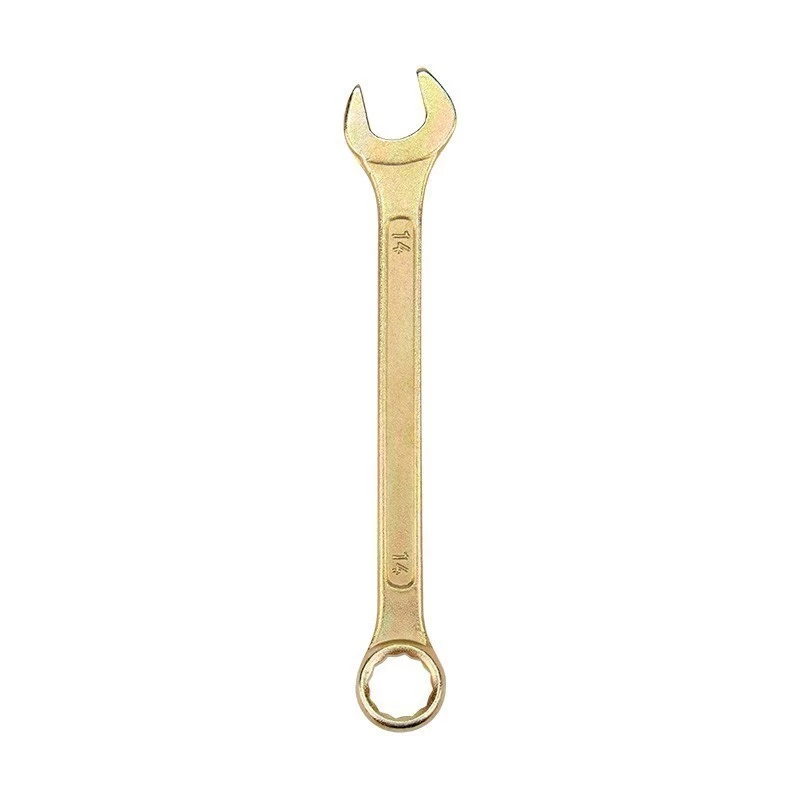Ключ комбинированный 14мм, желтый цинк REXANT