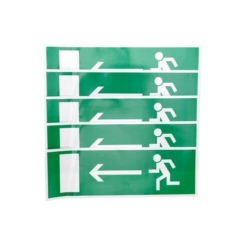 Наклейка эвакуационный знак "Направление к эвакуационному выходу налево"100*300 мм Rexant