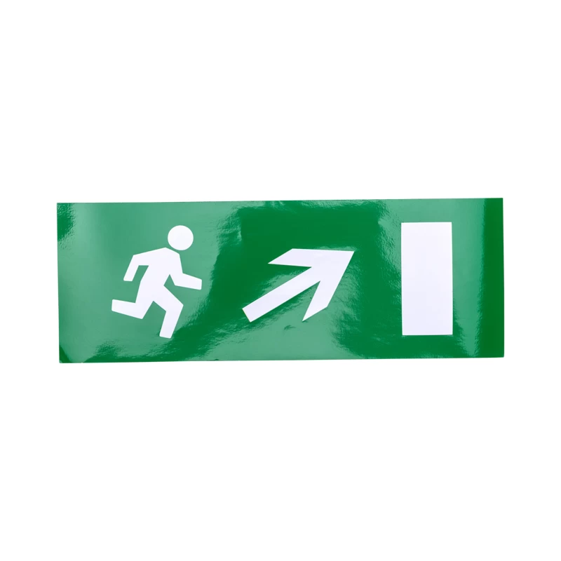Наклейка для аварийного светильника  "Направление к эвакуационному выходу направо вверх" REXANT