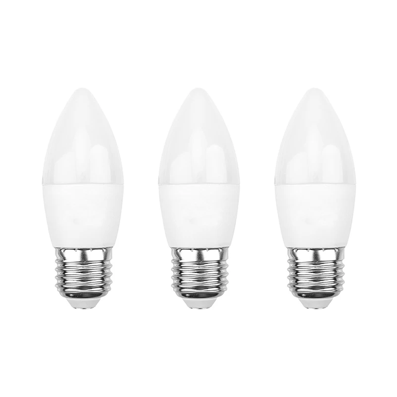 Лампа светодиодная Свеча CN 7,5Вт E27 713Лм 6500K холодный свет (3 шт/уп) REXANT