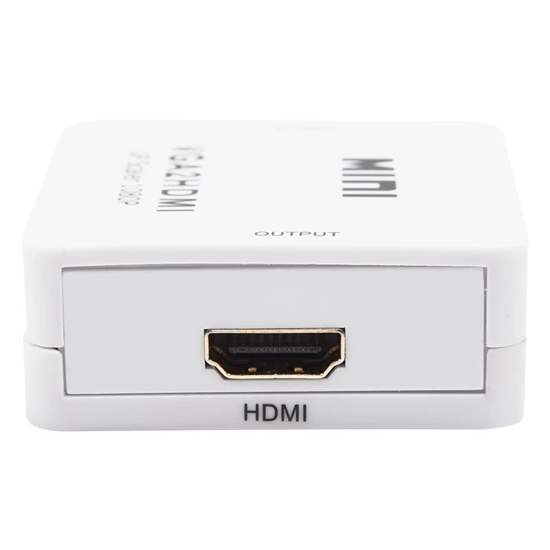 Конвертер VGA + Стерео 3,5мм на HDMI, пластик, белый REXANT